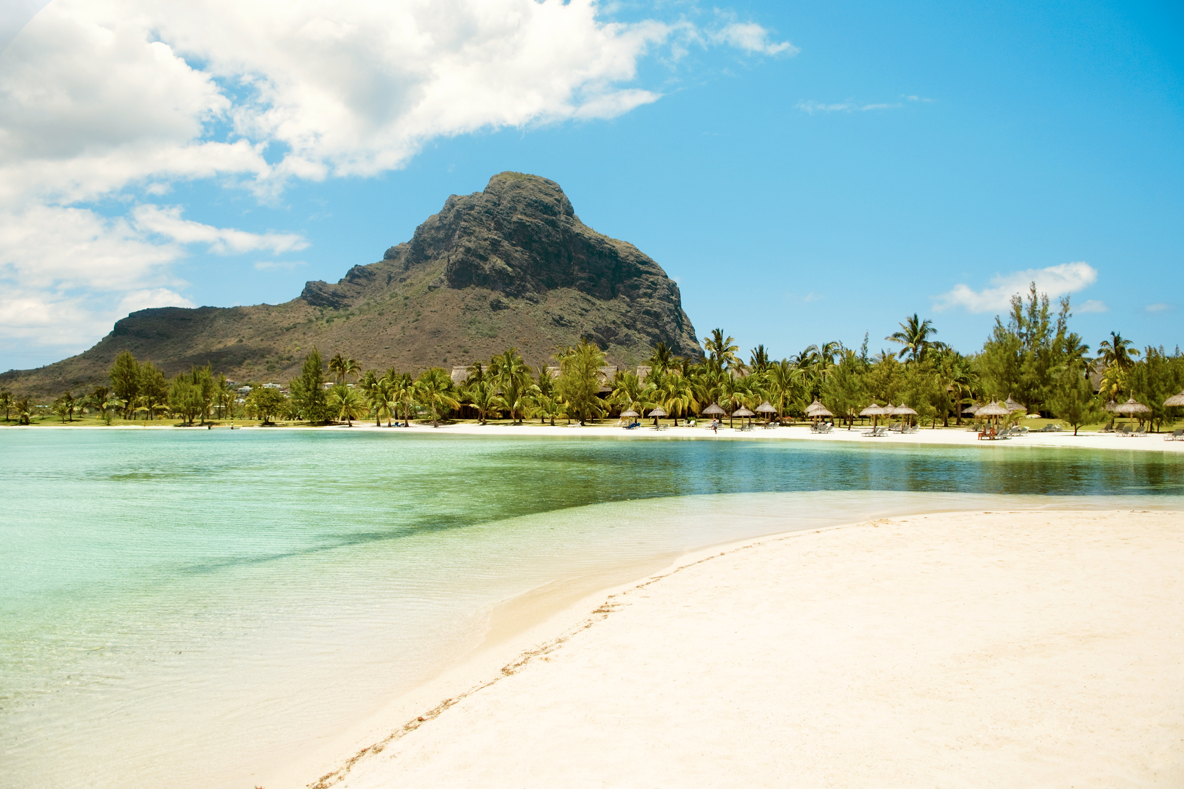 Stranden vid Paradis Hotel, Le Morne, på Mauritius
