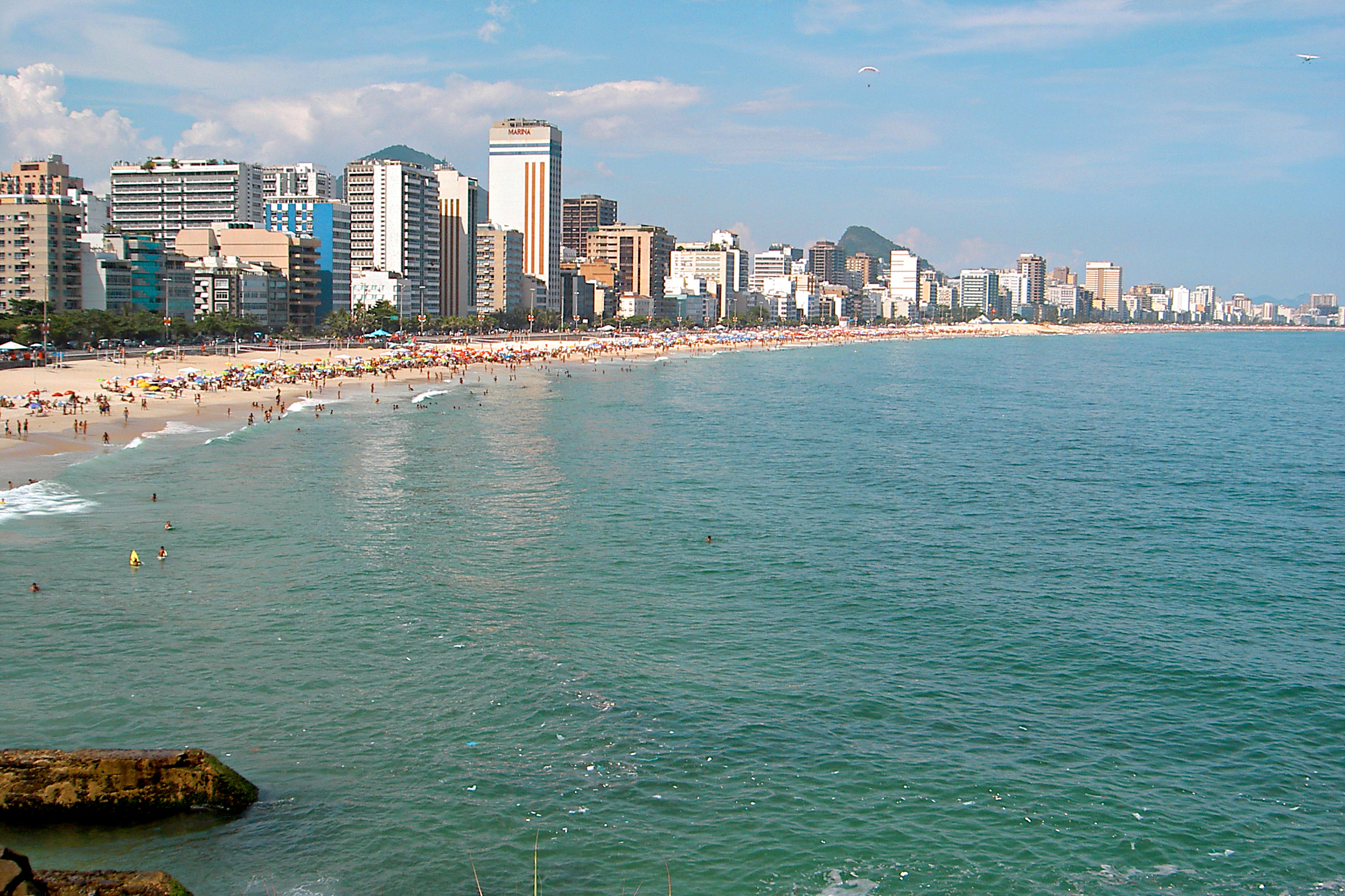 Utsikt över stranden Copacabana